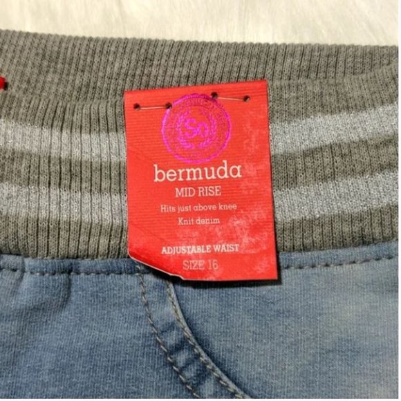 NWT Girls Bermuda Mid Rise Shorts - Picture 3 of 5